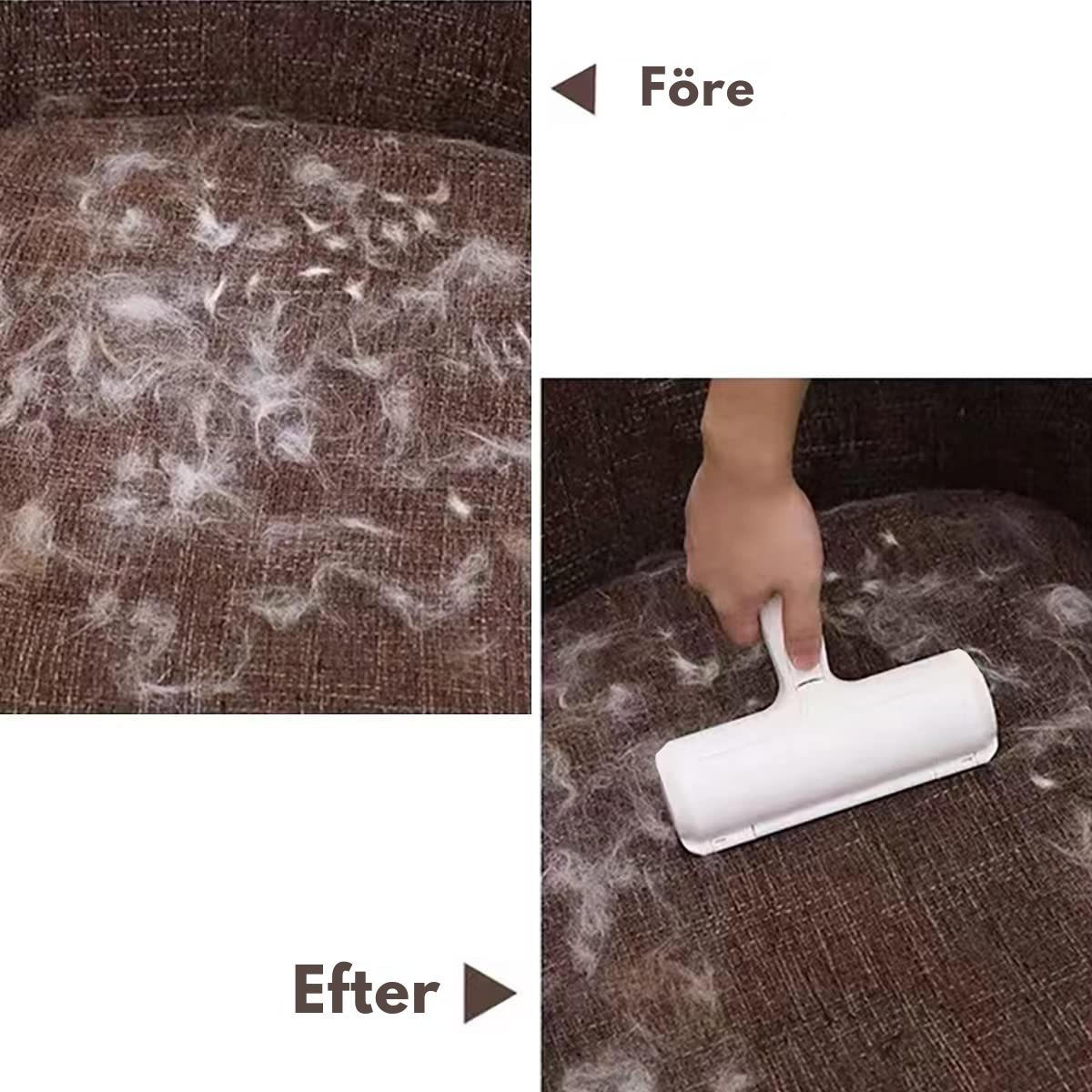 Effektiv hår roller för möbler