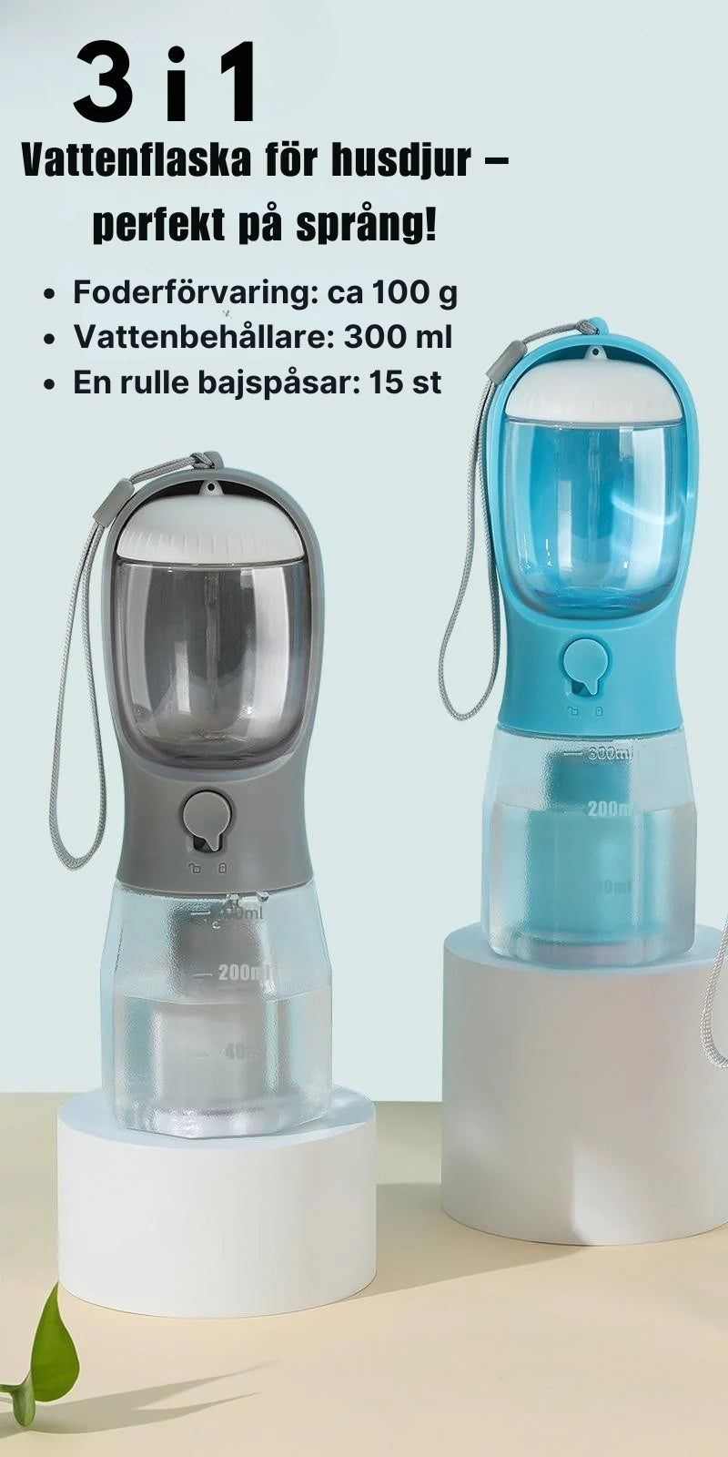Vattenflaska med flera funktioner