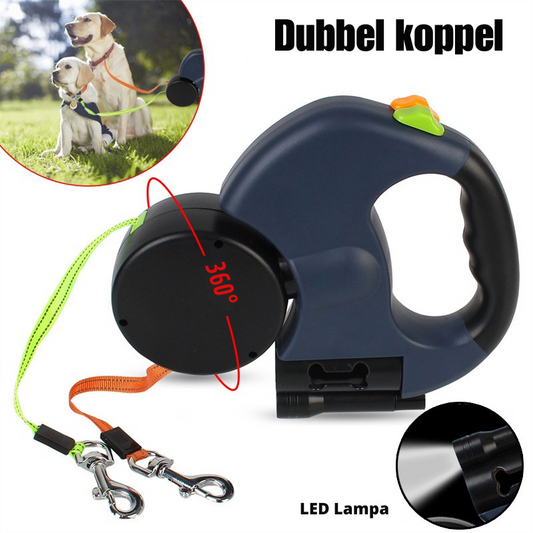 Hundkoppel för två